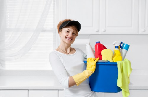 Visual showing a cleaning complaint review in progress