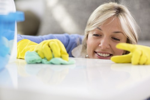 Cleaner Marylebone team completing a risk assessment before cleaning