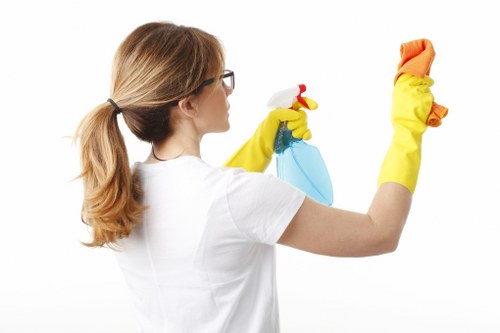 Local cleaners preparing a Marylebone flat for new occupants