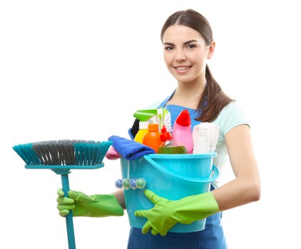 Cleaner using safe practices with cleaning products